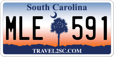 SC license plate MLE591