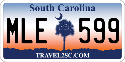 SC license plate MLE599