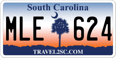 SC license plate MLE624