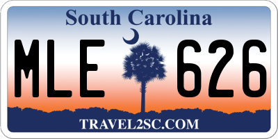 SC license plate MLE626