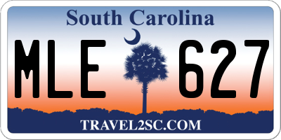SC license plate MLE627