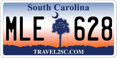 SC license plate MLE628