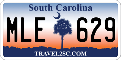 SC license plate MLE629