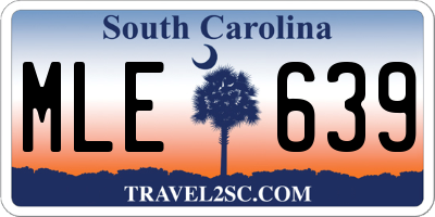 SC license plate MLE639