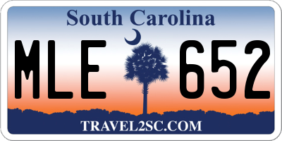 SC license plate MLE652