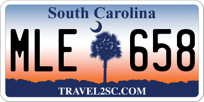 SC license plate MLE658