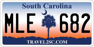 SC license plate MLE682