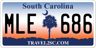 SC license plate MLE686