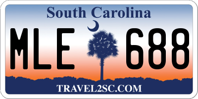 SC license plate MLE688