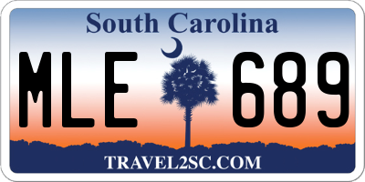 SC license plate MLE689