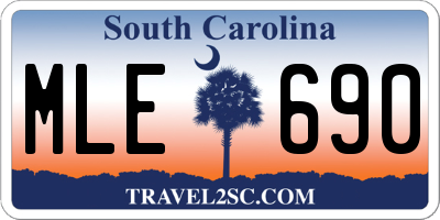SC license plate MLE690