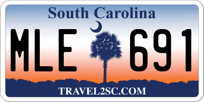 SC license plate MLE691