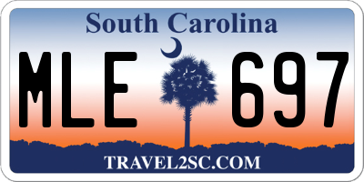 SC license plate MLE697