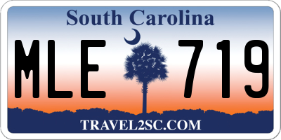 SC license plate MLE719