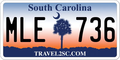 SC license plate MLE736