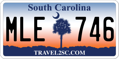 SC license plate MLE746