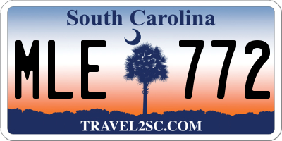 SC license plate MLE772