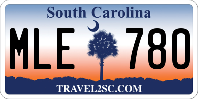 SC license plate MLE780