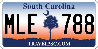 SC license plate MLE788