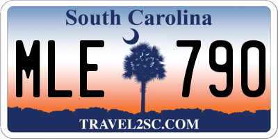 SC license plate MLE790
