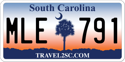 SC license plate MLE791