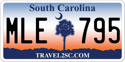 SC license plate MLE795