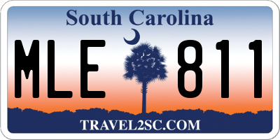SC license plate MLE811