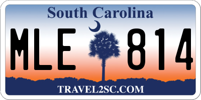 SC license plate MLE814