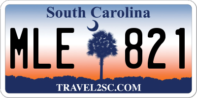 SC license plate MLE821