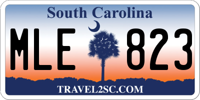 SC license plate MLE823