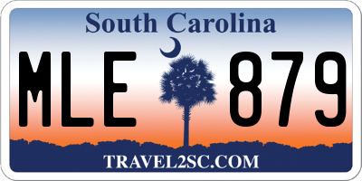 SC license plate MLE879