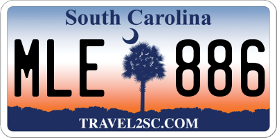 SC license plate MLE886
