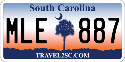SC license plate MLE887