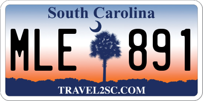 SC license plate MLE891