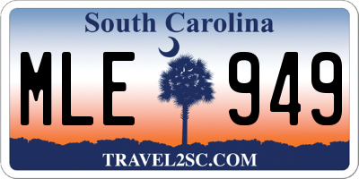 SC license plate MLE949