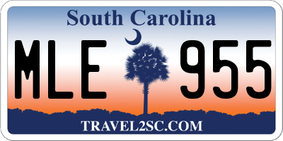SC license plate MLE955