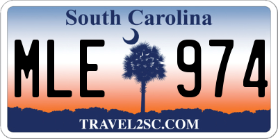 SC license plate MLE974