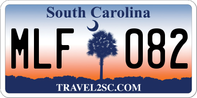 SC license plate MLF082