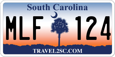 SC license plate MLF124