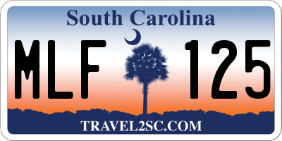 SC license plate MLF125