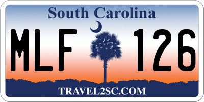 SC license plate MLF126