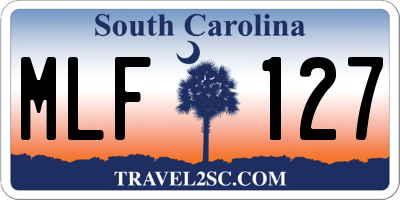 SC license plate MLF127