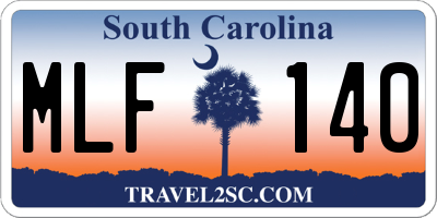 SC license plate MLF140