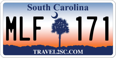 SC license plate MLF171