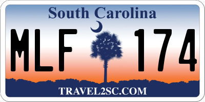 SC license plate MLF174