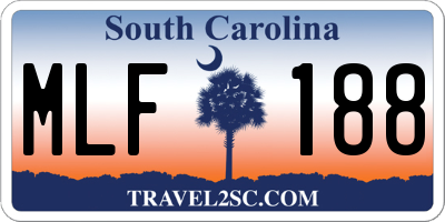 SC license plate MLF188