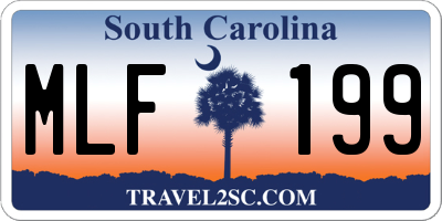 SC license plate MLF199