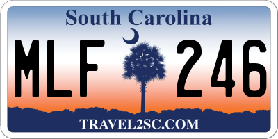 SC license plate MLF246
