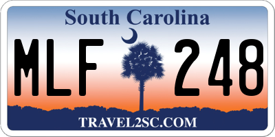 SC license plate MLF248