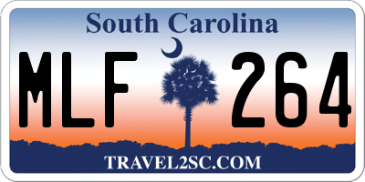 SC license plate MLF264